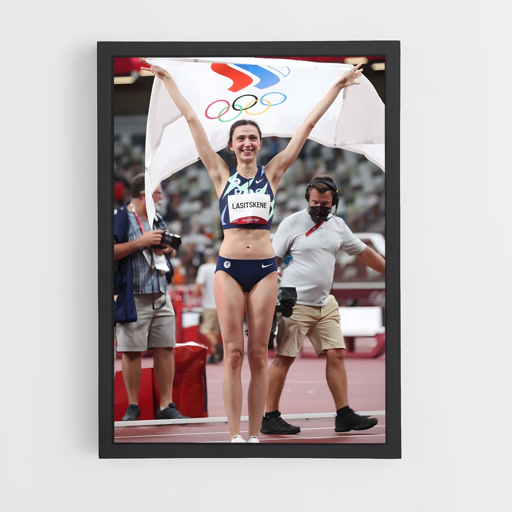 Poster Héroïne en Maillot – affiche Athlétisme (vue 2)
